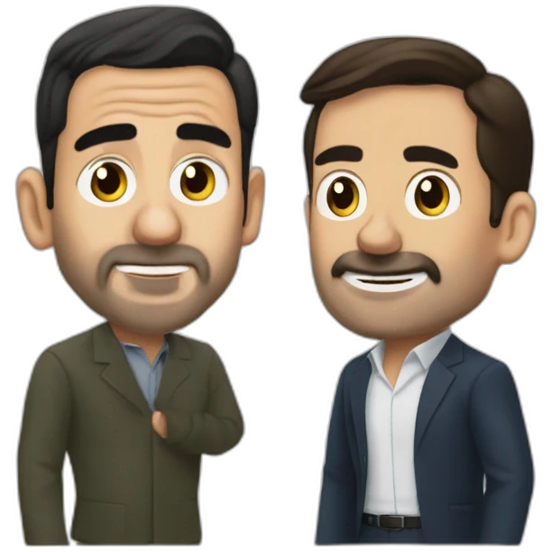 Pedro Sánchez abrazando a Santiago abascal emoji