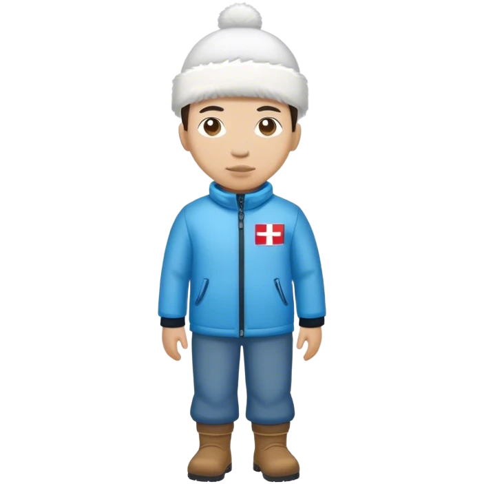 photorealistic greenland citizen standing full length emoji