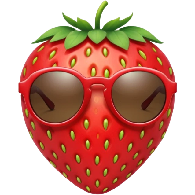Fruit with Sunglasses, strawberry emoji