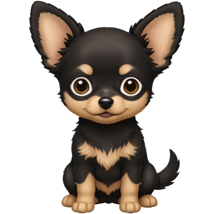 black chihuahua baby dog emoji