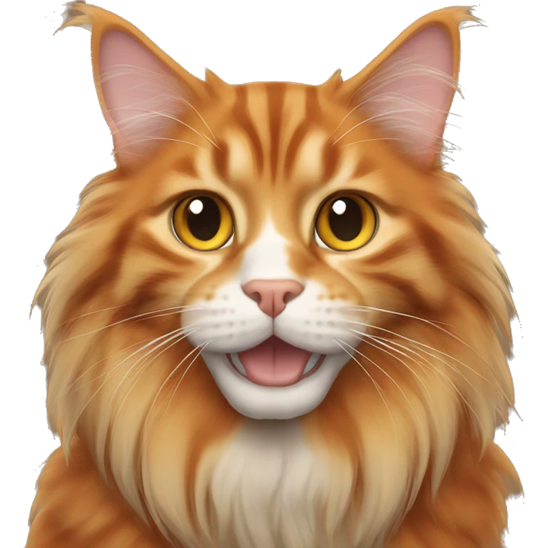 orange maine coon cat emoji