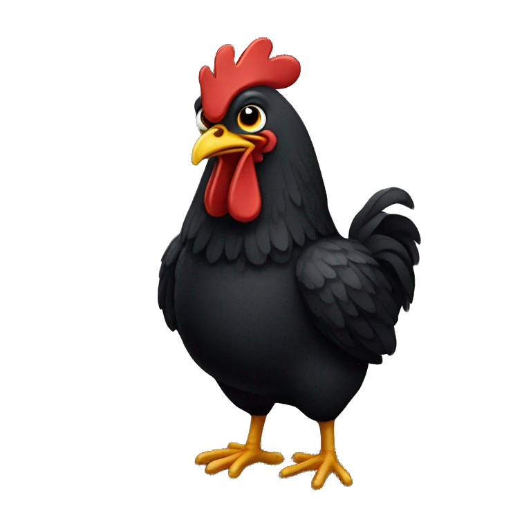BLACK CHICKEN emoji