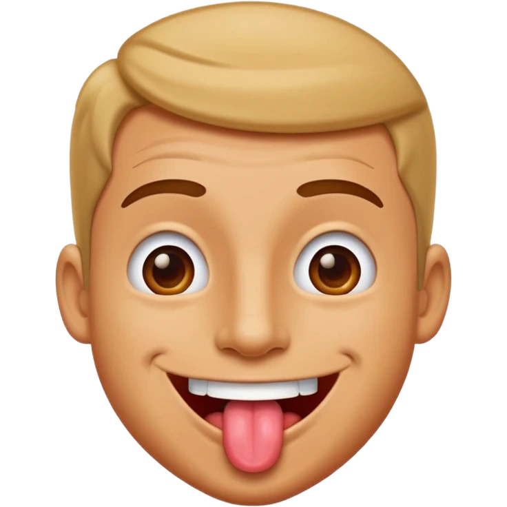 crazy man with tounge out emoji  emoji