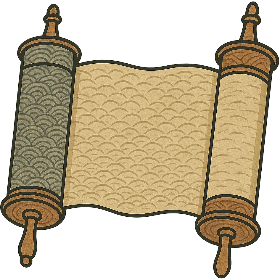 Closed Torah scroll on a transparent background emoji