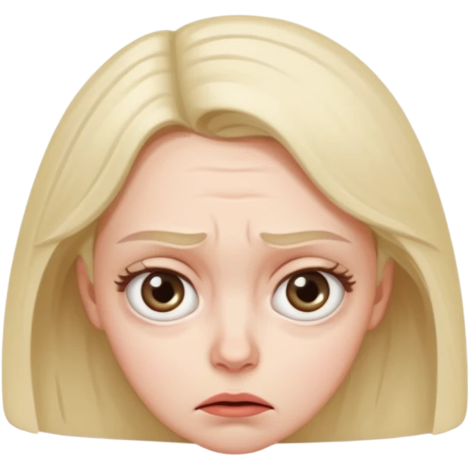  confused and weirided out woman emoji