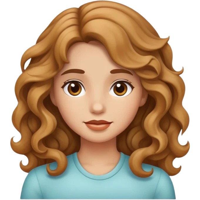 Chica de pelo ondulado emoji