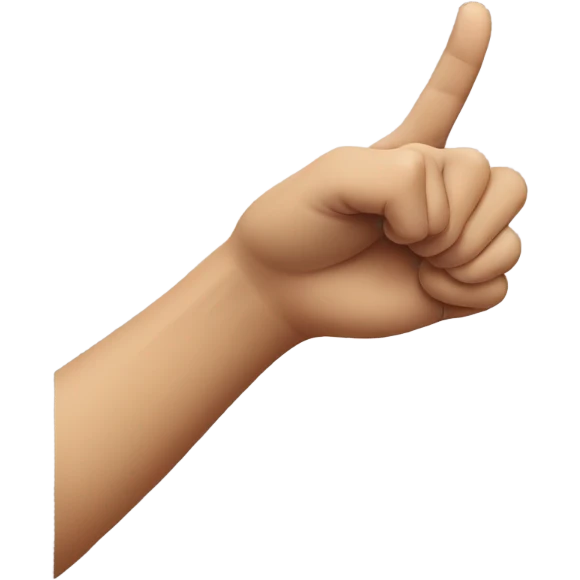 hand holding up the number  emoji