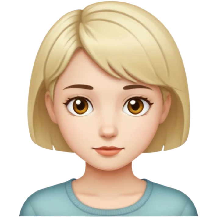 short hair fair girl  emoji