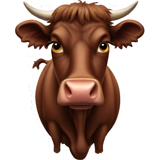 Aberdeen Angus Cow red emoji