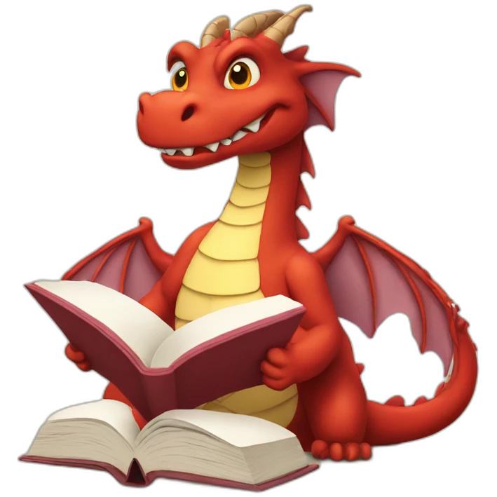 dragon-reading-a-book emoji