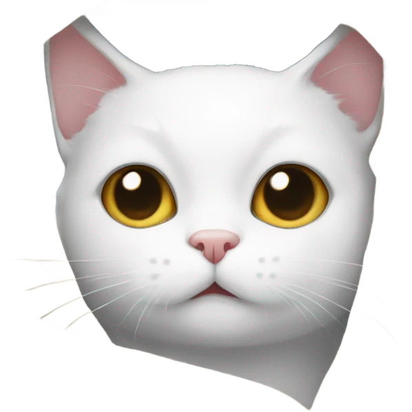 White cat in blanket emoji