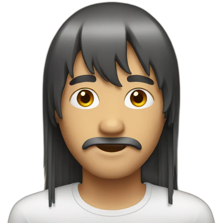 Men with long fringe  emoji