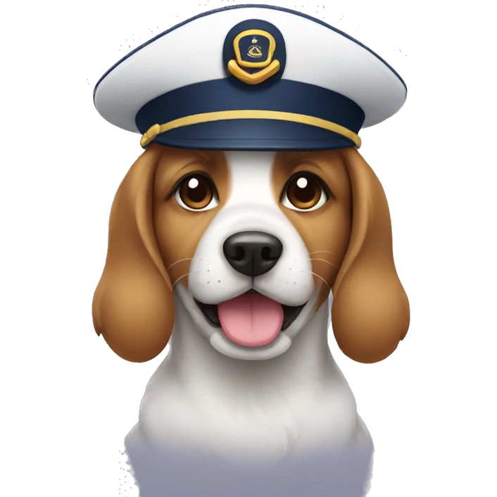 dog in sailor hat emoji