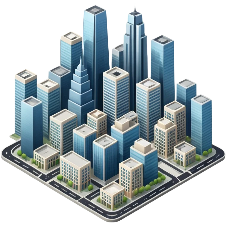 a top view of the city with many buildings as same   emoji