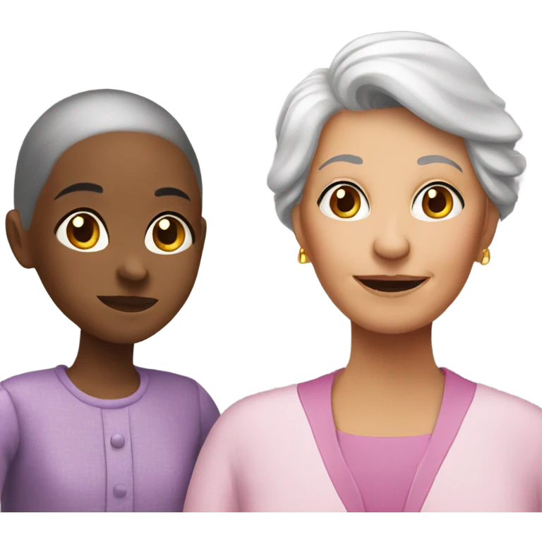 Grandmother with a girl emoji