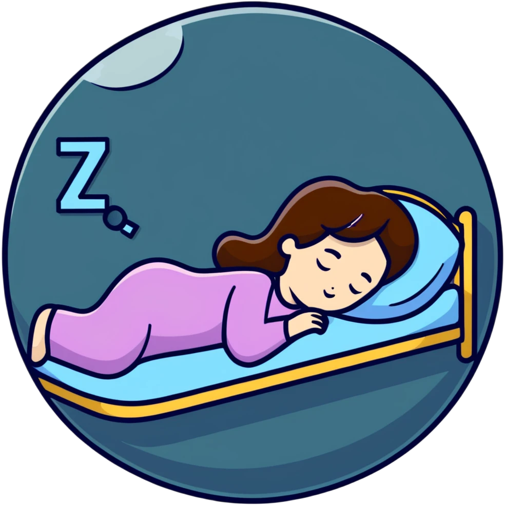 girl sleeping with zzz bubble and snoring emoji