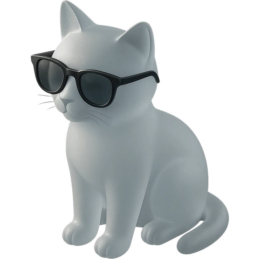 Cat wearing sunglasses emoji