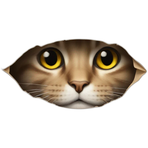 cat peaking over emoji