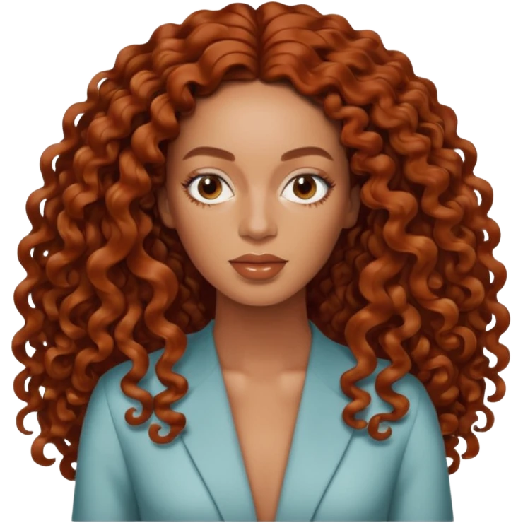 Solange Knowles with long Auburn hair emoji