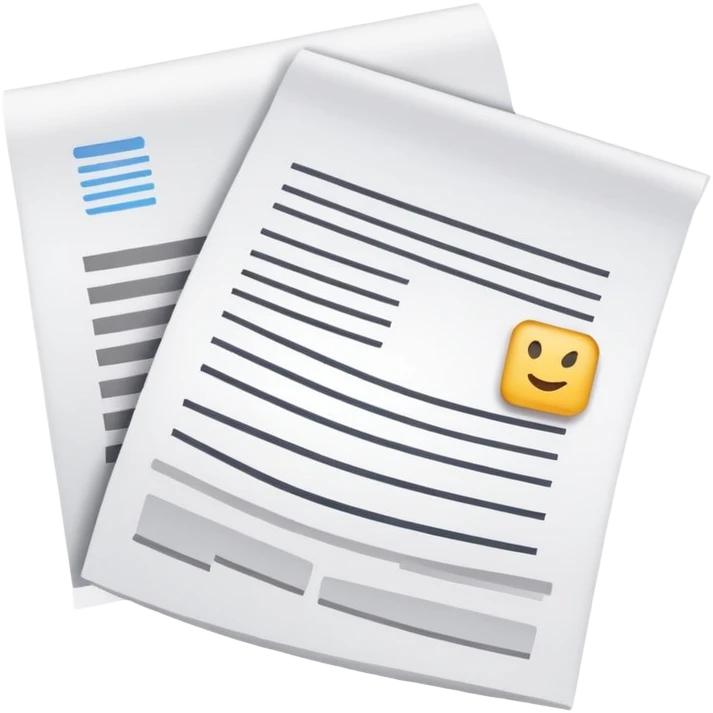 email e-receipt and paper receipt put side by side emoji