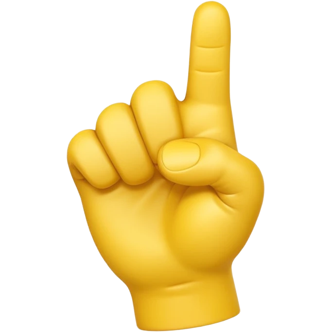 A 3D Apple-style yellow hand emoji, closed fist with thumb pointing backward over the shoulder direction, smooth rounded shape, shiny surface, clean minimal background. emoji