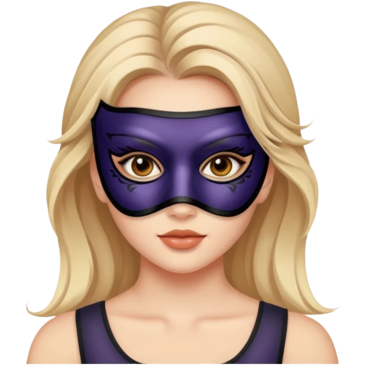 a beautiful girl wearing dusk mask emoji