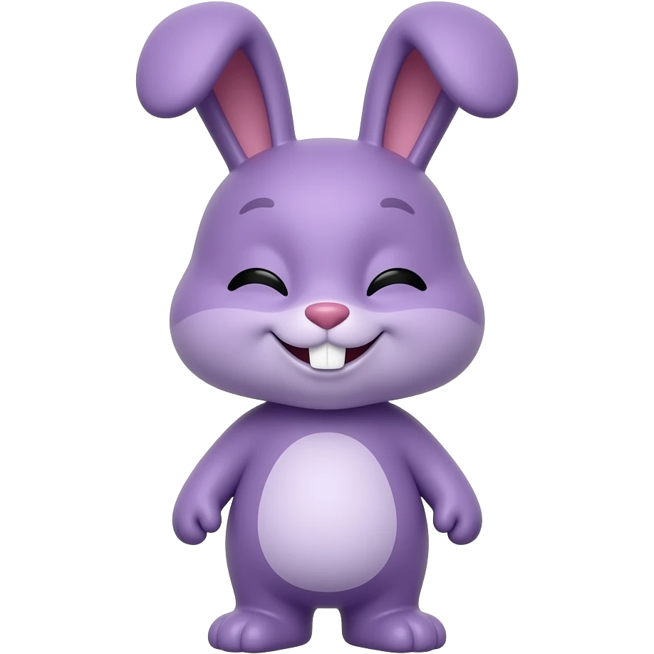 happiest purple bunny emoji