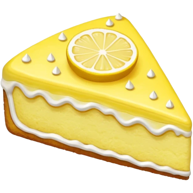 A triangular lemon cake emoji