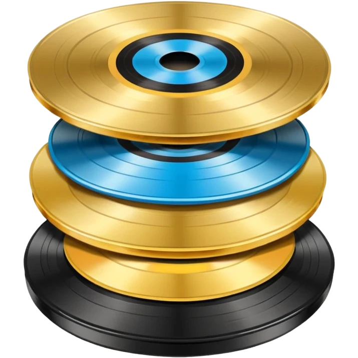 Stacked Vinyl Records gold emoji