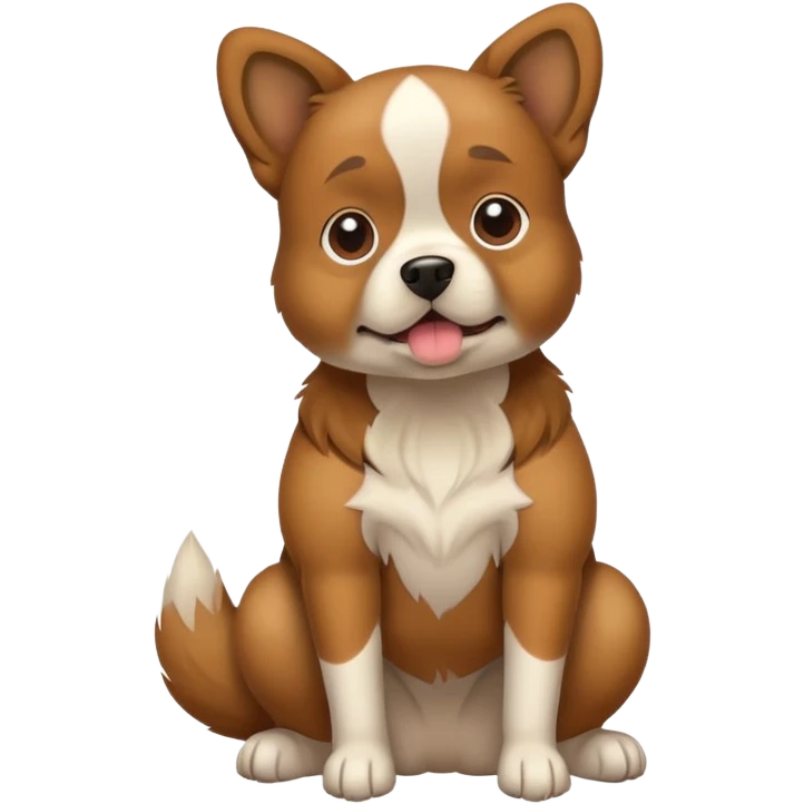 Dog taking a crap emoji