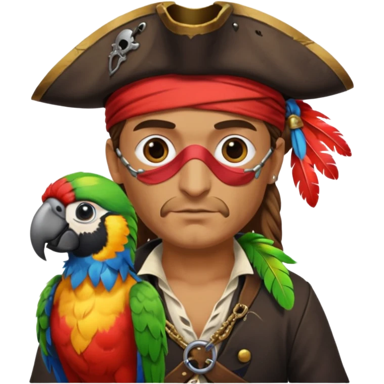 pirate and parrot emoji