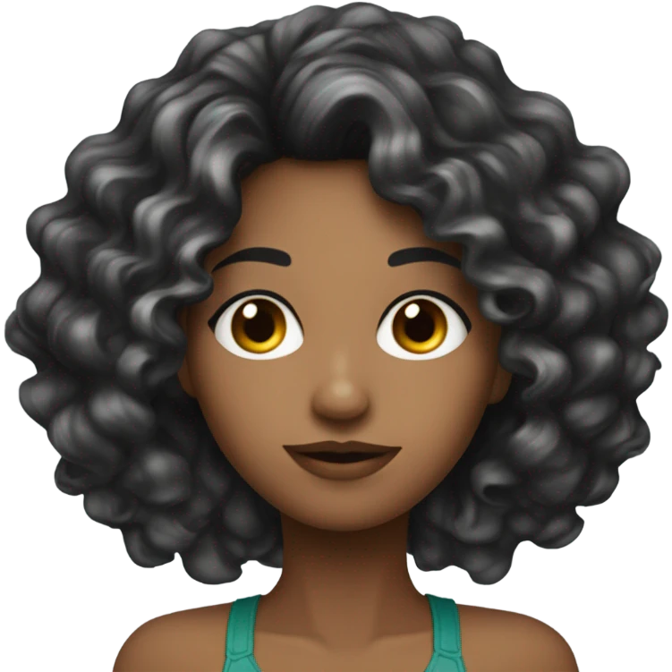 Persona con cabello rizo blanca y con maquillaje emoji