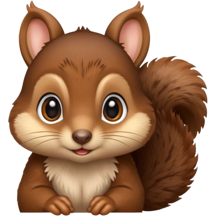 baby squirrel dark brown emoji