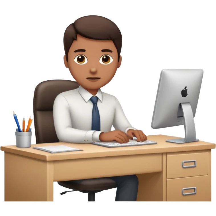 coworker working at a desk emoji