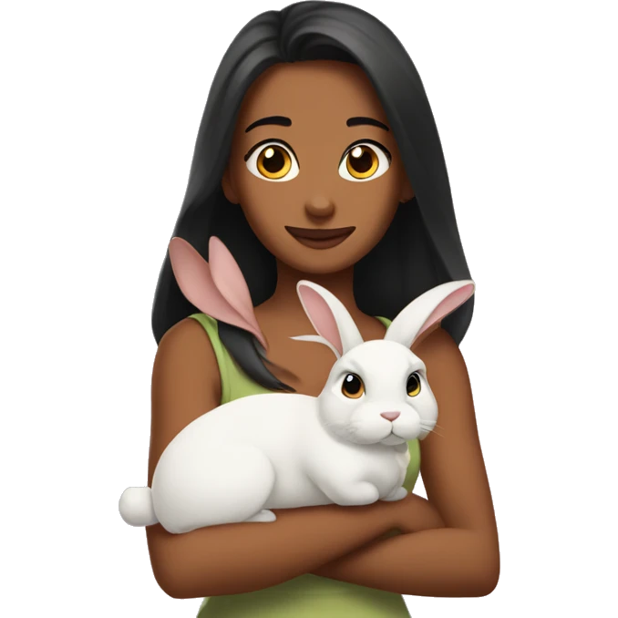 Jasmine beat a rabbit emoji