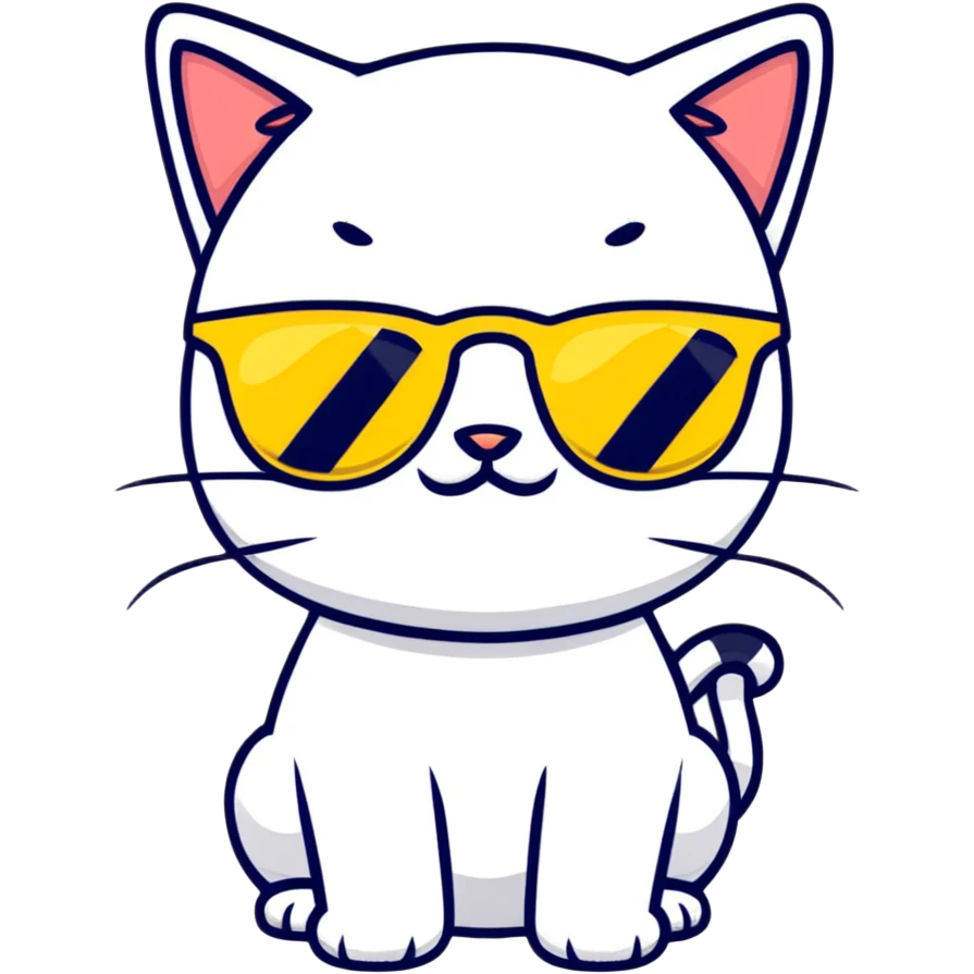 Cat with sunglasses emoji