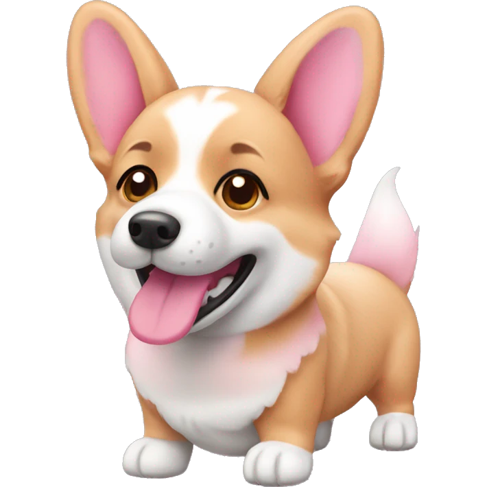 pink corgi emoji