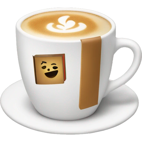 Latte with book  emoji