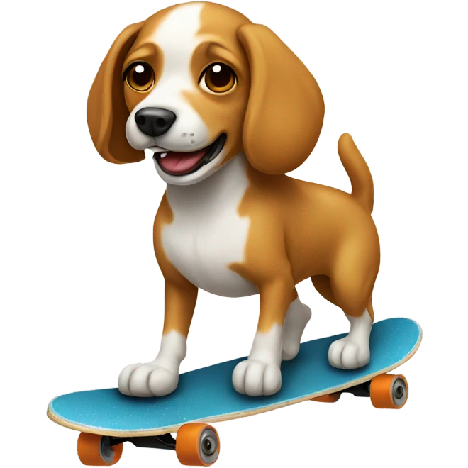 Skateboarding dog emoji