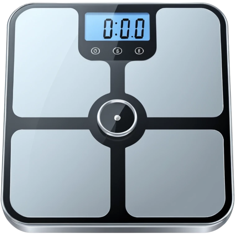 Digital weight scale with 0:00 on it emoji