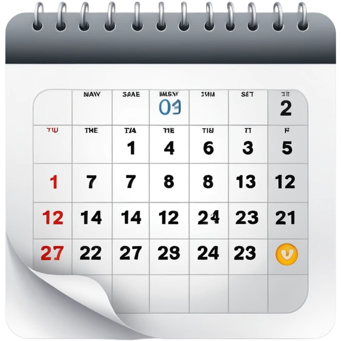 calendar with a date circled emoji