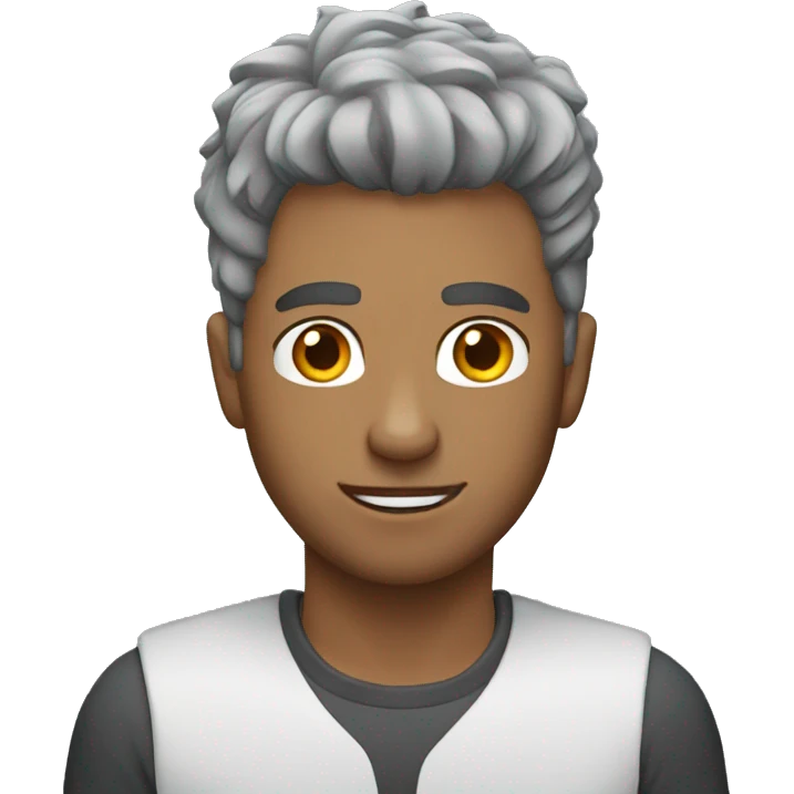 Guy with wolf haircut emoji
