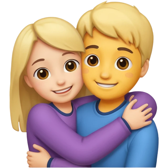 Cute hug  emoji