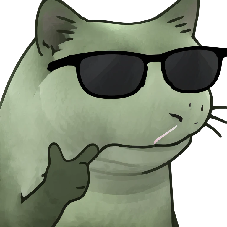 Cat with sunglasses emoji