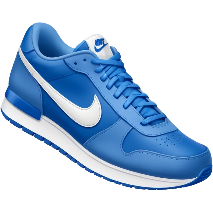blue Nike sneaker with white swoosh emoji