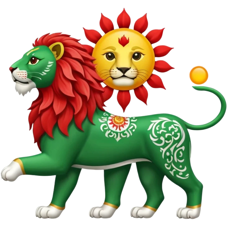 پرچم شیر و خورشید ایران emoji