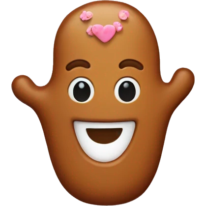 Rosa gingerbreadman emoji