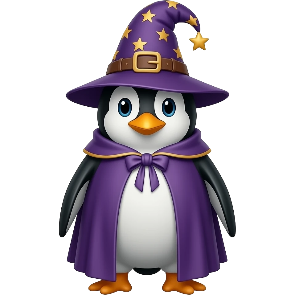 Penguin Wizard emoji