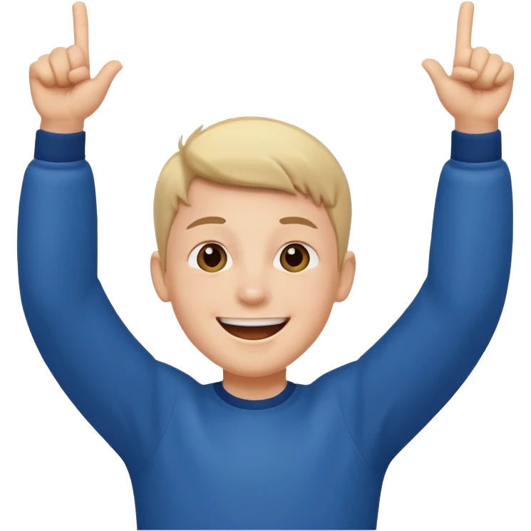 Boy cheering emoji
