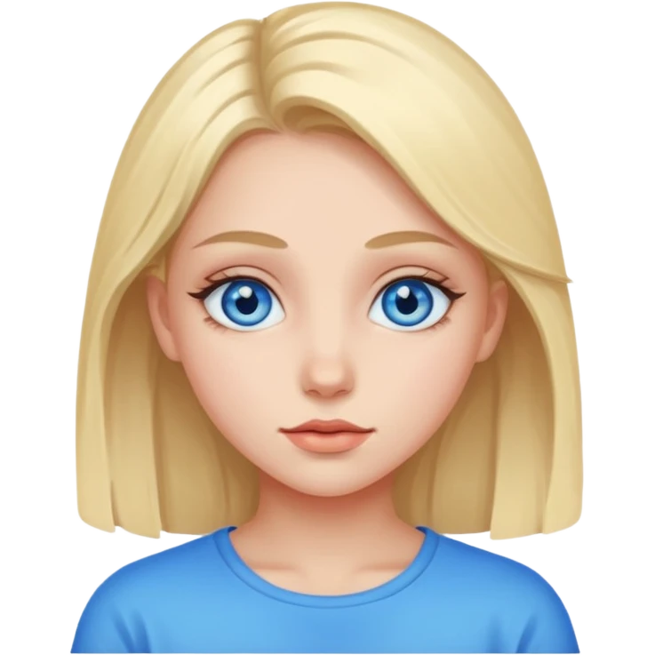 Solo un ojo azul de chica para emoji emoji